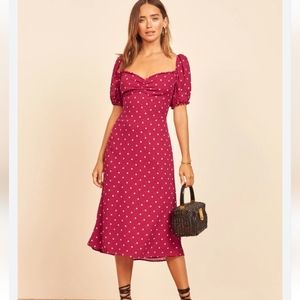 NWT Reformation Chiara Dress in Ambrose Print 12 Rare